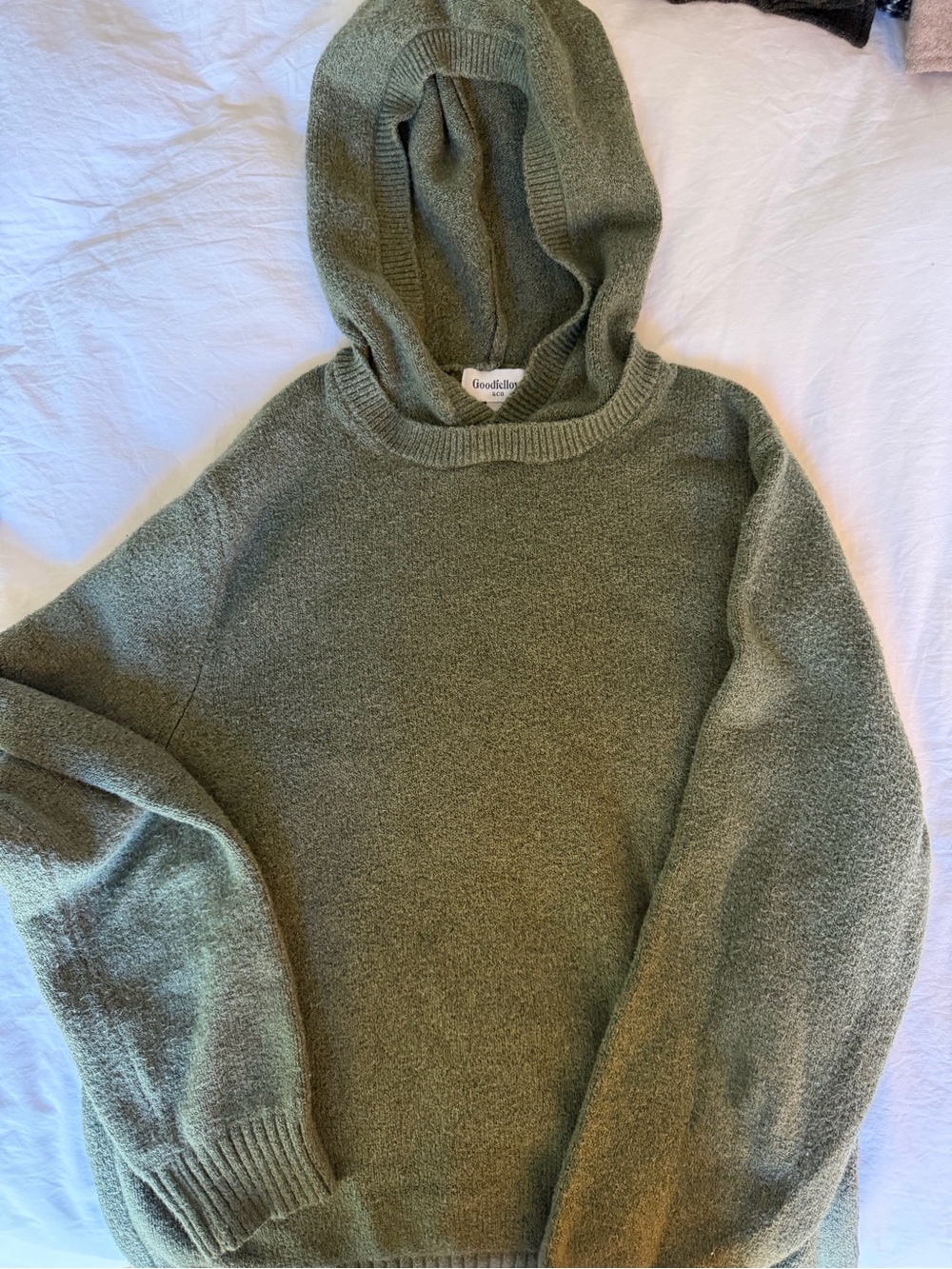 Goodfellow & Co Olive Green Knit Hooded Sweater Men’s M